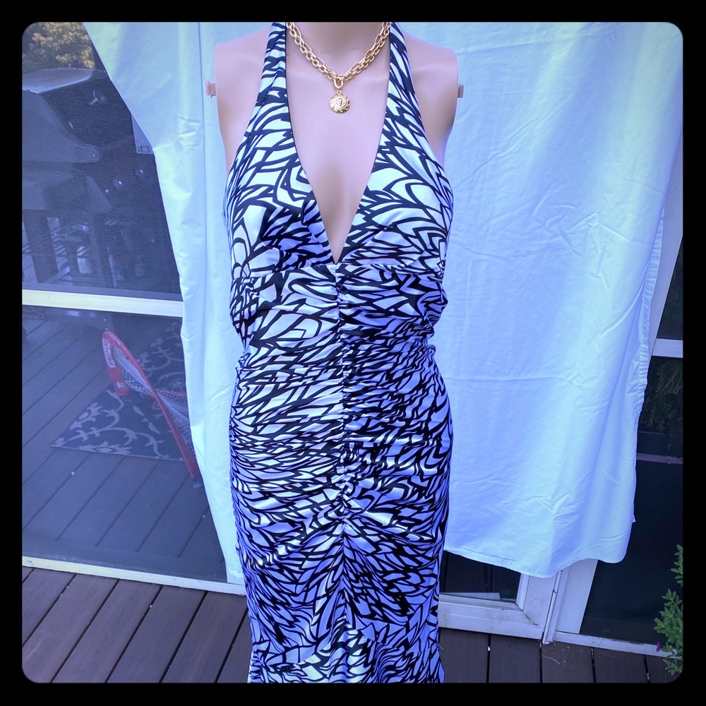 Black and white mermaid style dress size S